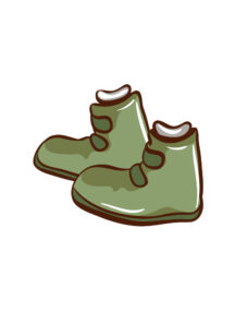 Green Fishing Shoes with Socks