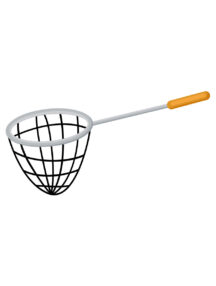 Fish net with flexible handle